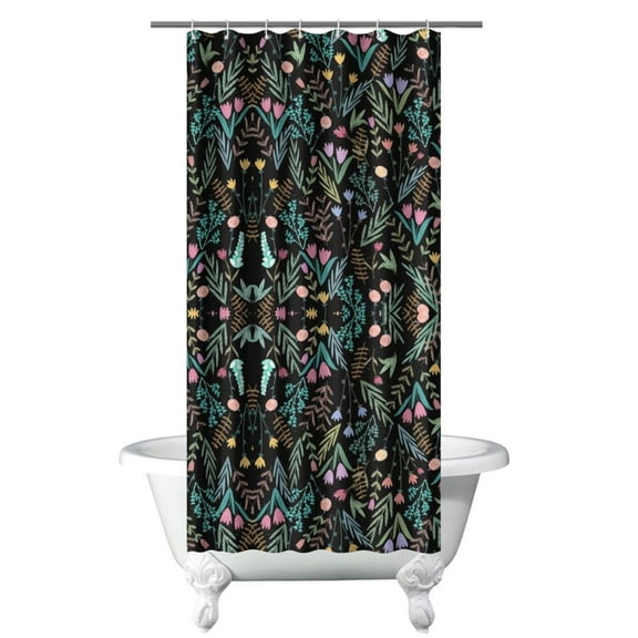 Vintage Bee and Bloom Garden Curtain – Watercolor Rustic Floral Aesthetic, 36x72 Inches