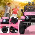 thumbnail image 5 of Shininglove 24V Battery Powered Ride-on Car with Remote Control, 4WD Powered Off-Road UTV Toy Car with LED Lights, MP3 & Back Storage(Pink), 5 of 7
