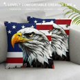 thumbnail image 3 of Orinice Bald Eagle American Flag Stars and Stripes Graphic Decorative Cushion Throw Pillow Cover for Home Couch Living Room Sofa, Zipper Closure, Summer Throw Pillow Cover 1PC 24x24in, 3 of 5