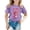 Purple, variant on Girls' Cotton Short Sleeve T-Shirts Casual Graphic Tees Comfortable Tops for 3-7 Years