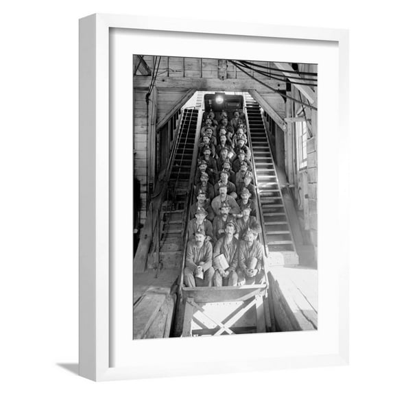 Art.com Just Up, Hecla I.E. Calumet and Hecla Mine Shaft No. 2, Calumet, Mich. Photo, White Frame Wall Art, 17" x 21"