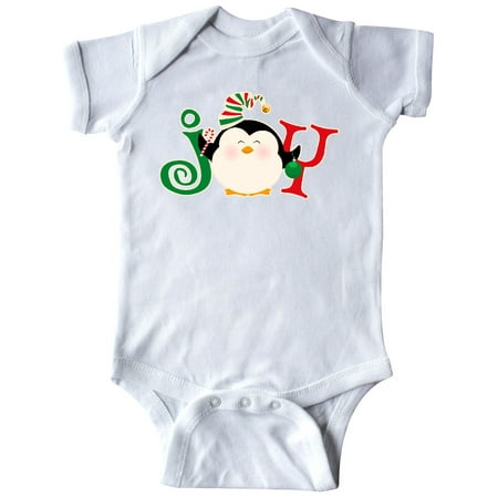 

Inktastic Christmas Penguin Joy 2 Gift Baby Boy or Baby Girl Bodysuit