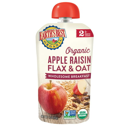 Earth's Best Organic Wholesome Breakfast Apple Raisin Quinoa, Barley & Oat, 4.0 (Best Breakfast Foods For Pregnancy)
