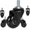 No Brake, variant on 2" Office Chair Wheels with , Rubber Caster Wheels with Threaded Stem 3/8''-16x1, Set of 5, Heavy Duty Desk & Gaming Chair Casters for Floor Carpet Mat, Quiet Smooth Rolling