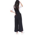 thumbnail image 4 of Monos de mujer Mamelucos largos casuales Pierna ancha Baberos holgados Monos Pantalones negro L ER, 4 of 5