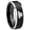 Black 2 Tone Beveled Edge, variant on Claddagh Design Concave Black Tungsten Men Ring 10MM
