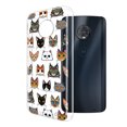 thumbnail image 2 of FINCIBO Soft TPU Clear Case Slim Protective Cover for Motorola Moto G6 Plus 6", Cat Faces Pattern, 2 of 4