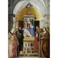 thumbnail image 2 of Marcello Fogolino 14x18 Black Ornate Wood Framed Double Matted Museum Art Print Titled - Madonna and Child with St's Catherine, Francis of Assisi, John the Baptist John the Evangelist,, 2 of 5