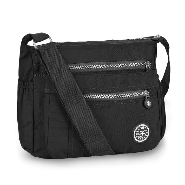 Crossbody Purses for Women, Vbiger Shoulder Handbags Waterproof Nylon Travel Bag Casual Bag, Black, Adult Unisex, Size: One Size