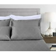 thumbnail image 5 of Threadmill Home Linen Cotton Sheets King Size Bed, 4 Pieces, Damask Sateen, Deep Pocket, Dark Grey, 5 of 5