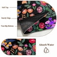 thumbnail image 6 of Watercolor Flowers Area Rugs 4'x6', Washable Small Throw Rugs for Office Bathroom, Retro Spring Floral Botanical Leaves Black Indoor Outdoor Rug Non-Slip Low Pile Carpet Runner Reversible Floor Mats, 6 of 8