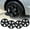 Black Lacquer, variant on 15 inch Hubcap,2013-2015 Civic Sedan Style Wheel Cover,5 Spoke Style aftermarket replacement for 44733-TR3-A00,Black Lacquer 4PCS