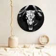 thumbnail image 5 of Zufioo White Black Sheep skull Print Bone China Decorative Plate, Ceramic Dinner Plate with Stand Ceramic Decoration Homewares-8in, 5 of 6