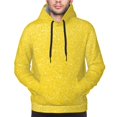 thumbnail image 2 of Bingfone Yellow Glitter Men's Drawstring Hoodie Long Sleeve Pocket Sweatshirts-4X-Large, 2 of 6