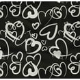 thumbnail image 5 of oneOone Cotton Poplin Twill Black Fabric Valentine Heart Diy Clothing Quilting Fabric Print Fabric By Yard 56 Inch Wide, 5 of 6