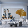 thumbnail image 2 of Estatuas modernas de de resina de hierro forjado con hojas de ginkgo, esculturas de pared, arte coleccionable, para decoración del hogar, ofi, 2 of 8