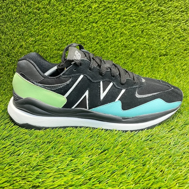 New Balance 57/40 Mens Size 13 Black Blue Green Athletic Running Shoes Sneakers