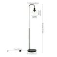thumbnail image 5 of Evelyn&Zoe Zariza Arc Floor Lamp with Glass Shade, Blackened Bronze/Clear, 5 of 7