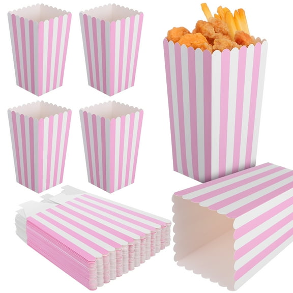 FRCOLOR 40 Pcs Popcorn Bags Popcorn Container Child 16.80X8.50X8.50CM Pink