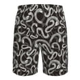 thumbnail image 6 of Kdxio Hand Drawn Snake Pattern Mens Casual Shorts - Drawstring Summer Beach Sports Shorts for Men, 6 of 9