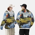 thumbnail image 4 of Daiia Pasture Cow A UPF 50+ Sun Protection Hoodie Jacket Lightweight Long Sleeve Sun Shirt for Women Men with Pocket Hiking Outdoor-Large, 4 of 7