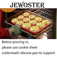 thumbnail image 2 of 12-Cup Silicone Muffin Pan 2 Pack - Nonstick Silicone Molds for Baking Muffins, Cakes, Bread, Tarts - BPA Free, 2 of 5