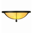 thumbnail image 5 of Meyda Tiffany 140926 Dominga 2 Light 20" Wide Flush Mount Bowl Ceiling Fixture - Black, 5 of 7