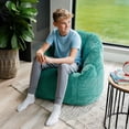 thumbnail image 4 of Big Joe Joey Bean Bag Chair for Kids/Teens, 2.5 ft Plush Lounge Chair, Soft & Lightweight, Sea Green, 4 of 6