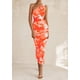 thumbnail image 4 of Vestido PRETTYGARDEN Floral XL con un Hombro y Fruncido, 4 of 8