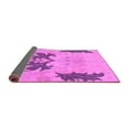 thumbnail image 2 of Ahgly Company Indoor Square Abstract Purple Modern Area Rugs, 4' Square, 2 of 4