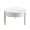 thumbnail image 3 of Round Wooden Coffee Table with Hidden Storage White and Brown - Saltoro Sherpi, 3 of 5