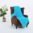 thumbnail image 2 of Bizhua Winter Warm Blanket, 120*80Cm, Blueshaggy Long Faux Fur Throw Blanket Fuzzy Lightweight Plush Sherpa Fleece, 2 of 3