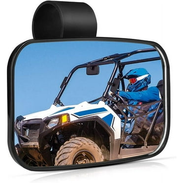 Rear View Center Mirror Convex with ShatterProof Tempered Glass and 1.5"-2" Mount Compatible with 2023 Polaris RZR PRO XP, Commander and Maverick X3, Viking, Rhino, Pioneer, Kubota RTV