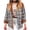 Orange, variant on qucoqpe Shackets for Women 2025 Trendy Patchwork Wool Plaid Jacket Oversized Casual Long Sleeve Shirts Fall Winter Button Down Coat Blouses Tops