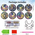 thumbnail image 2 of Juego de posavasos con pintura de diamante, escena iluminada por la luna, acrílico, 8 Uds., con soporte, 2 of 9