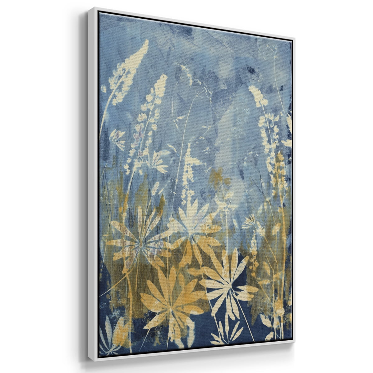 Wild Lupine Framed Premium Gallery Wrapped Canvas - Ready to Hang - 27 x 41 - White Floating Frame