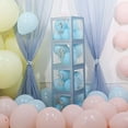 thumbnail image 3 of Efavormart 2pcs Transparent DIY Balloon Boxes Decoration, Baby Shower Party Decoration For Boy and Girl Boxes Decorations For Gender Reveal Party - Glitter Blue Edges, 3 of 10