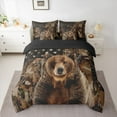 thumbnail image 2 of Homewish Animal Bear Twin Bedding Sets 7-Piece for Female Men Adults,Tree Branches Bedding Comforter Set Microfiber,Camouflage American Flag Breathable Sheet Sets,Lightweight Room Decor,Reversible, 2 of 8