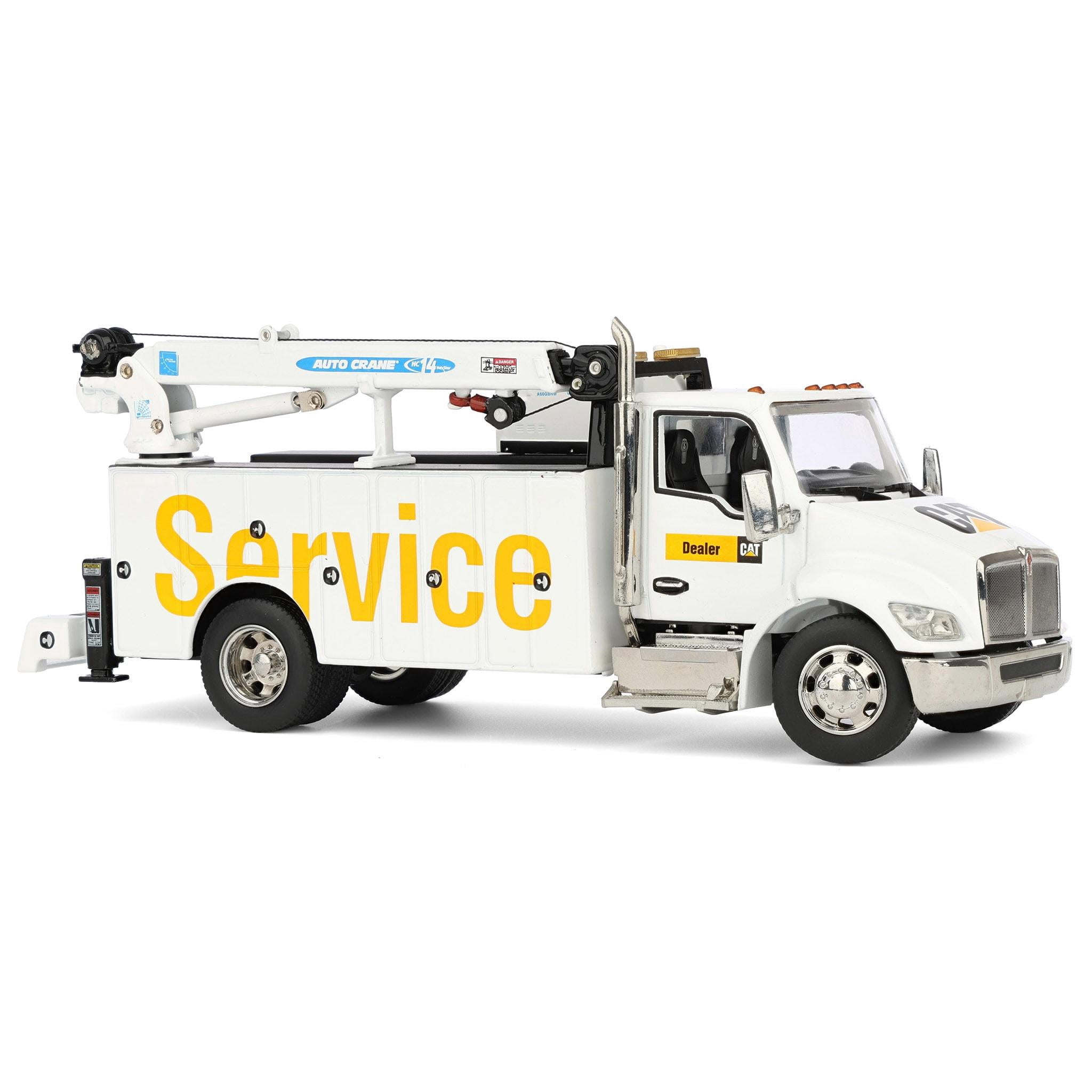 Kenworth T380 Auto-Crane Titan 85 Truck with Miller EnPak White "Transport Series" 1/50 Scale Diecast Model by Diecast Masters