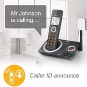 AT&T 2-Handset Expandable Cordless Phone with Unsurpassed Range, Smart Call Blocker and Answering System, CL82219 (Black)