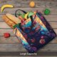 thumbnail image 5 of Easygdp Colorful Feather Owl Bolsa Tote para Mujer, Bolso de Hombro para Trabajo, Playa, Viajes, Compras y Supermercado, 5 of 7