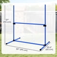 thumbnail image 2 of Adjustable Dog Agility Jump Set - Blue, 4-Bar Training Kit for Obedience & Exercise - Portable Pet Equipment for Backyard & Indoor Use - 39" x 25.6" x 37", 2 of 7