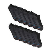 Hanes Men's Big and Tall X-Temp Cushioned + Arch & Vent No Show Socks (Pack of 12 Pairs) - Black