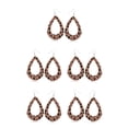 thumbnail image 3 of Pendientes de gota de agua Sonducket 1 par estampado de leopardo, 3 of 6