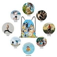 thumbnail image 6 of Johaoi Bluey Pattern Drawstring Gym Bag for Men,Waterproof Drawstring Backpack for Women Swim Bag Pull String Sport Gym Sackpack-Small, 6 of 6