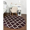thumbnail image 2 of Unique Loom 3115927 6 x 6 ft. Philadelphia Trellis Round Rug, Dark Purple, 2 of 2