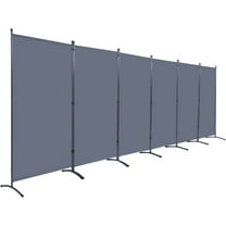 JVVMNJLK Indoor Room Divider, Portable Office Divider, Convenient Movable (6-Panel), Folding Partition Privacy Screen for Bedroom,Dining Room, Study,204" W x 19.7" D x 71.3" H, Gray