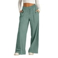 thumbnail image 4 of UACY Baggy Sweatpants for Girls Trendy Oversized Wide Leg Loose Sweat Pants Elastic High Waist Drawstring Athletic Joggers ﻿, 4 of 6
