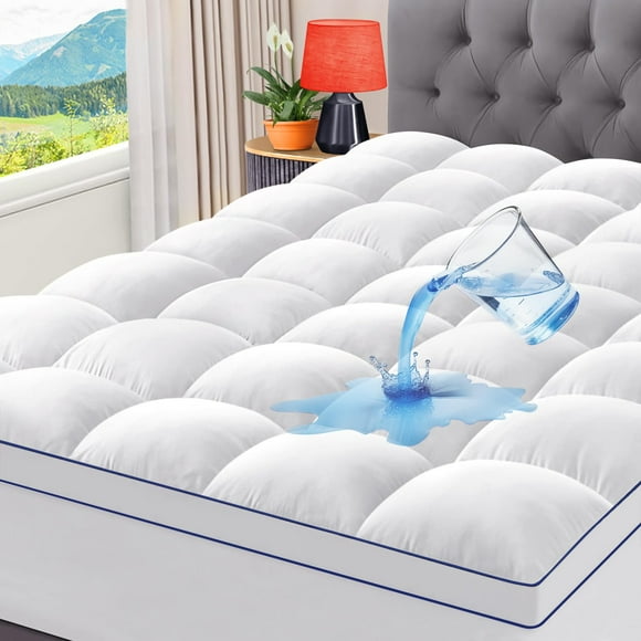 Protector de Colchón CYMULA Full Size Fresco e Impermeable con Bolsillos Elásticos de 8-21 pulgadas