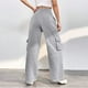 thumbnail image 4 of WILLBEST Pantalones Casuales para Mujer, de Cintura Alta, Lisos, con Cordones, para el Trabajo, con Bolsillo y Pierna Recta, para Uso Diario y Diario. XXXXL, 4 of 7